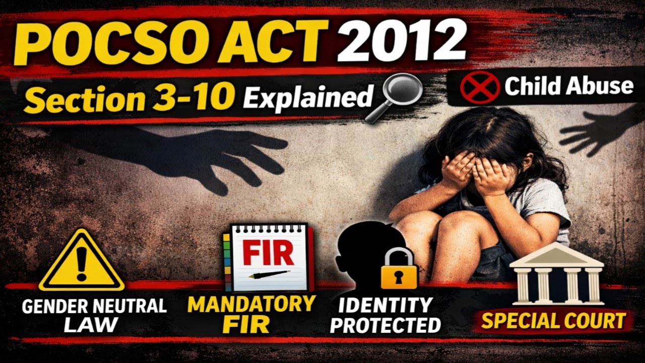POCSO Act 2012 | कौन-सा अपराध, कितनी सजा? Section 3–10 Explained