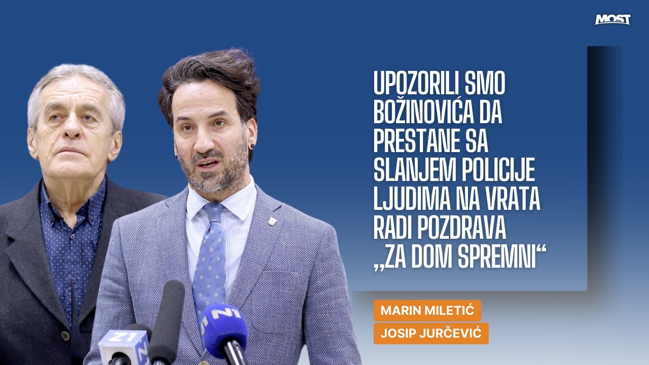 Miletić i Jurčević poručili Božinoviću: Dosta slanja policije zbog pozdrava 
