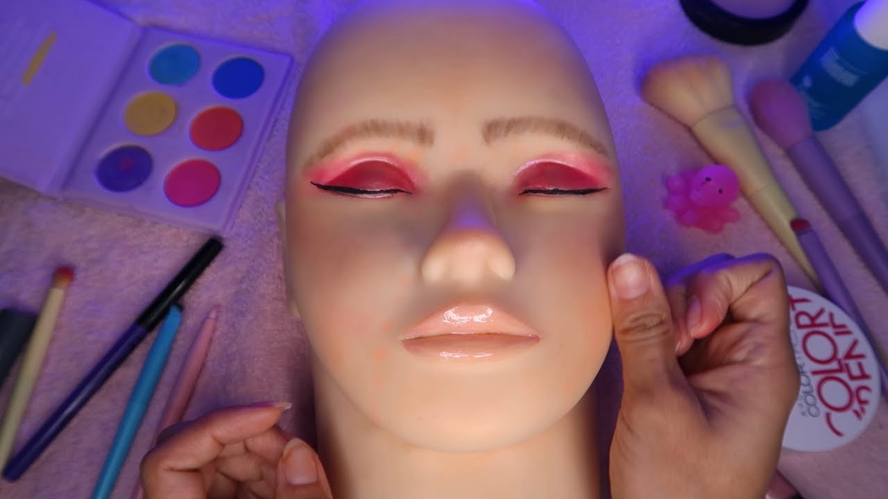 ASMR | MAQUIAGEM CLEAN GIRL EM MANEQUIM