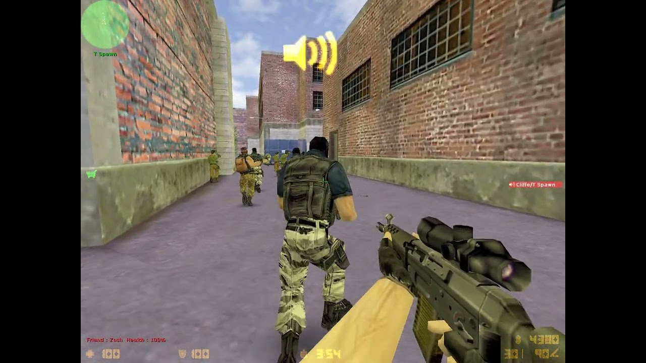 Counter Strike 1.6. On the train map. Today was fun and hot!
