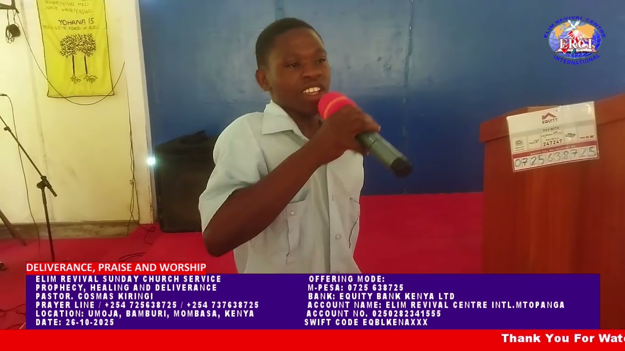 Elim Revival Church Service 26-10-2025 Prophecy, Healing and Deliverance with Pst. Cosmas Kiringi
