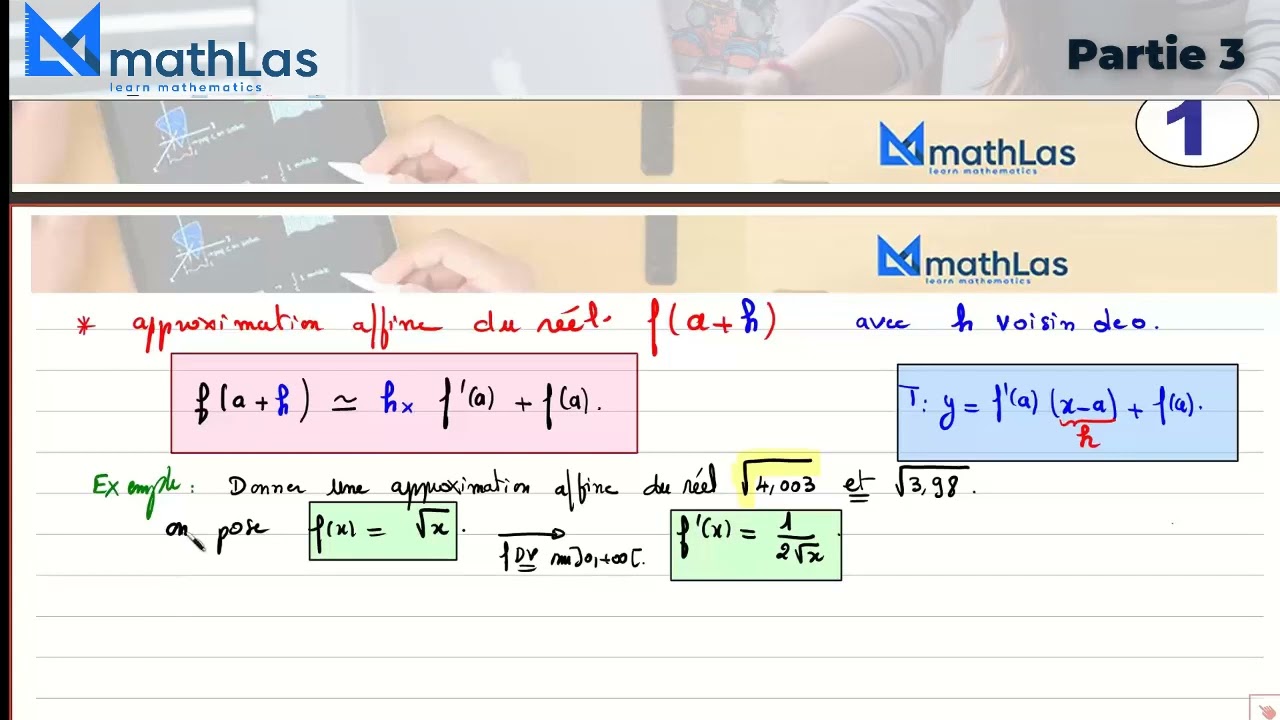 dérivabilité (approximation affine) partie3