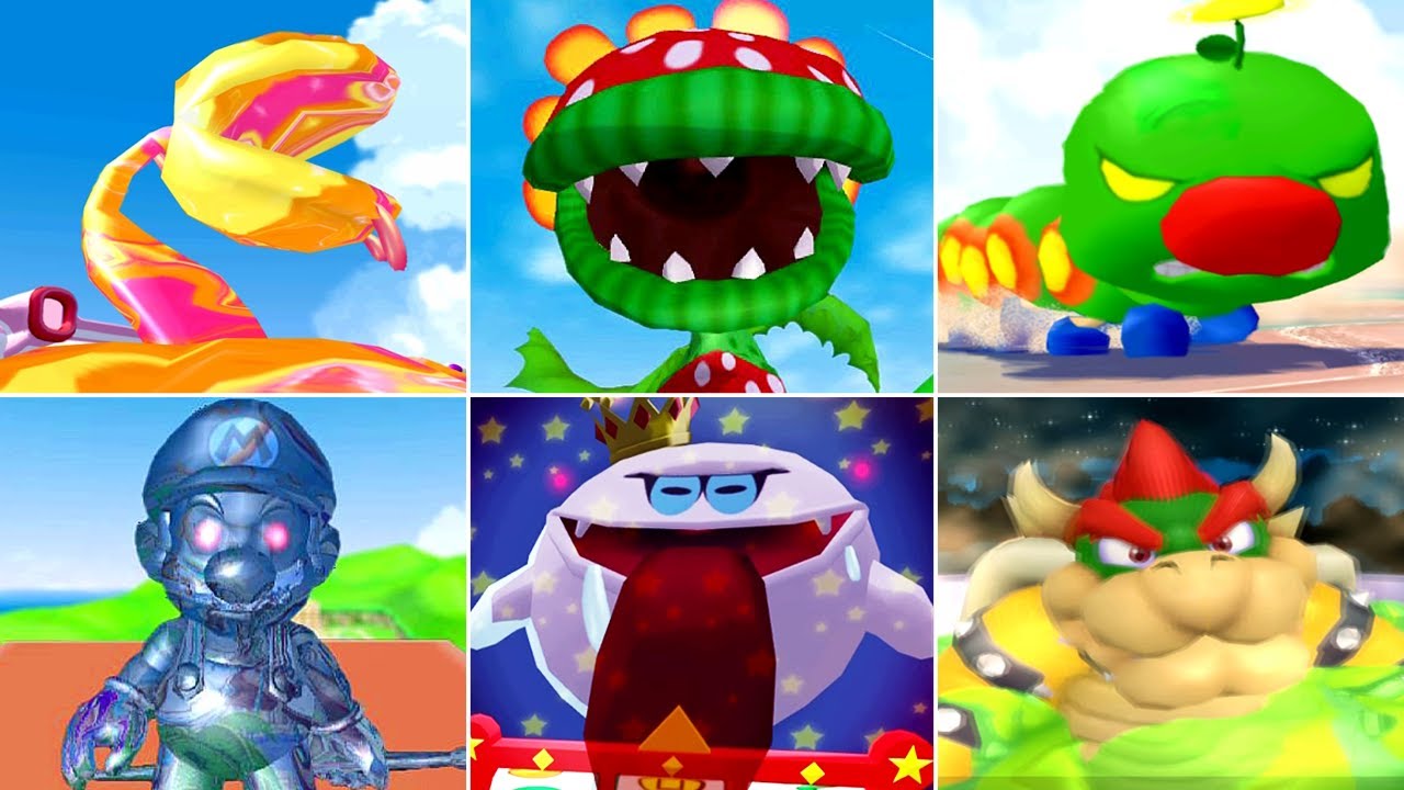 Super Mario Sunshine - All Bosses (No Damage)