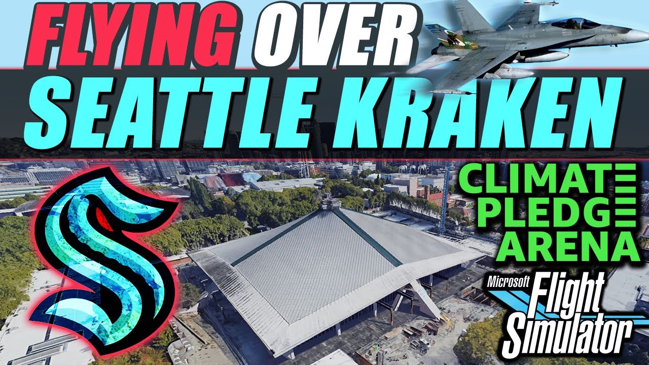 Flying Over Seattle Kraken Arena in Flight Sim w/ @BrentTaylor