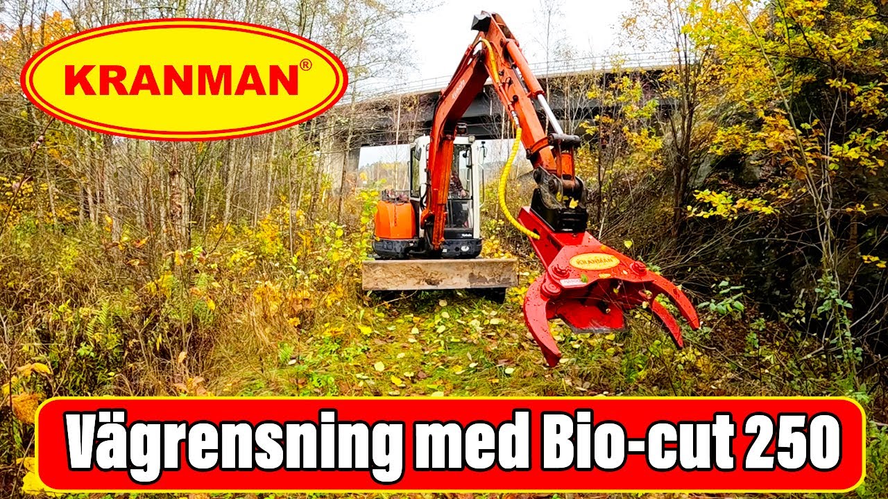 Vägrensning med Kranman Bio-cut 250