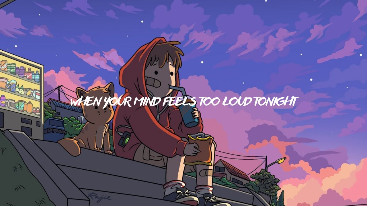 When Your Mind Feels Too Loud Tonight • Soft rain lofi for overthinking / Calm ambient (1 hour)