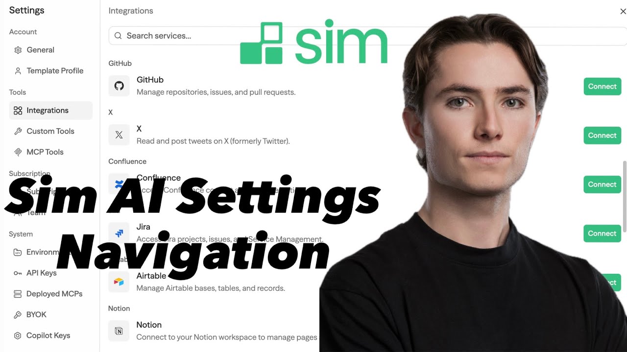 Sim AI Tutorial for Beginners: Settings Navigation