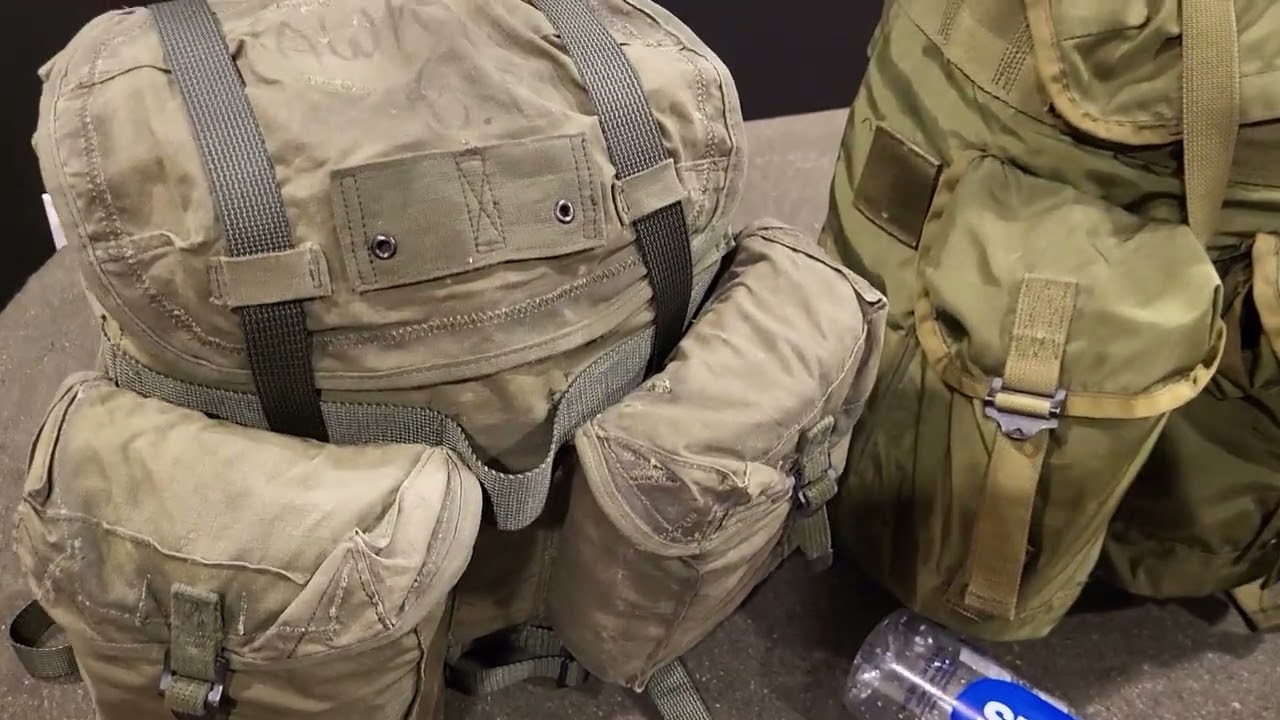 VINTAGE U.S.A. RUCKSACK COMPARISONS, ARVN, MED ALICE, ALICE RADIO PACK.