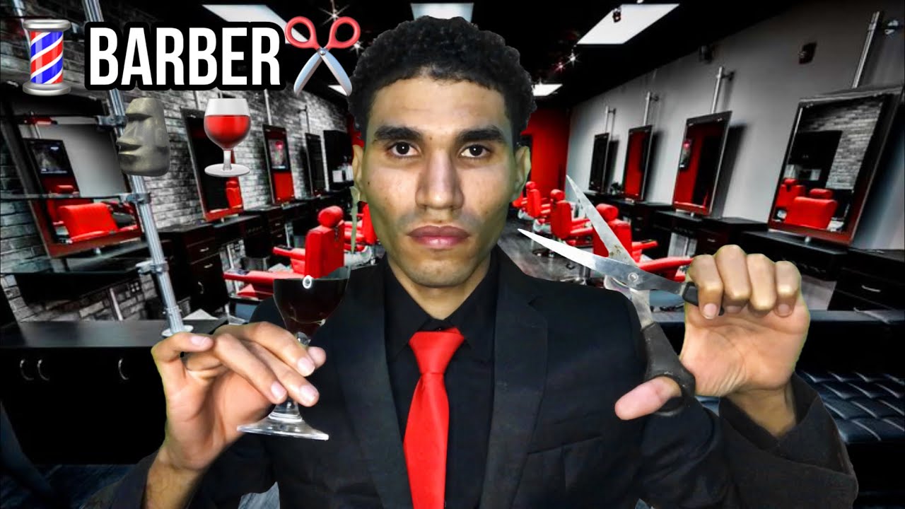 ASMR - VAI UM CORTE FINO SENHOR! (Sigma corta seu cabelo🗿🍷)