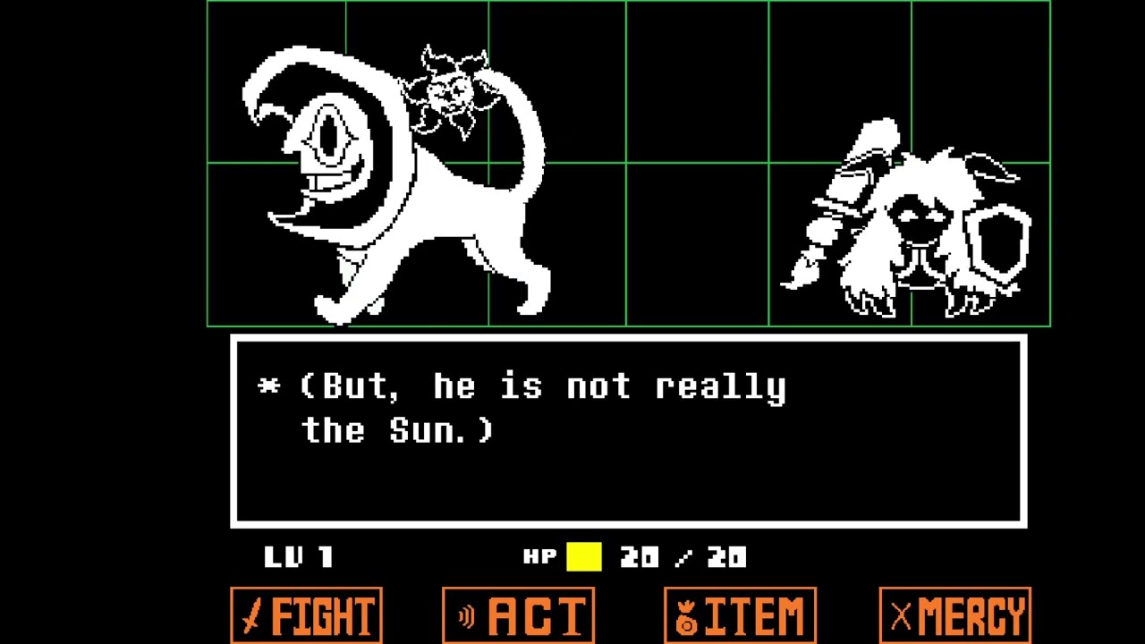 The undertale website: The sun, Abberant, and the funny guy