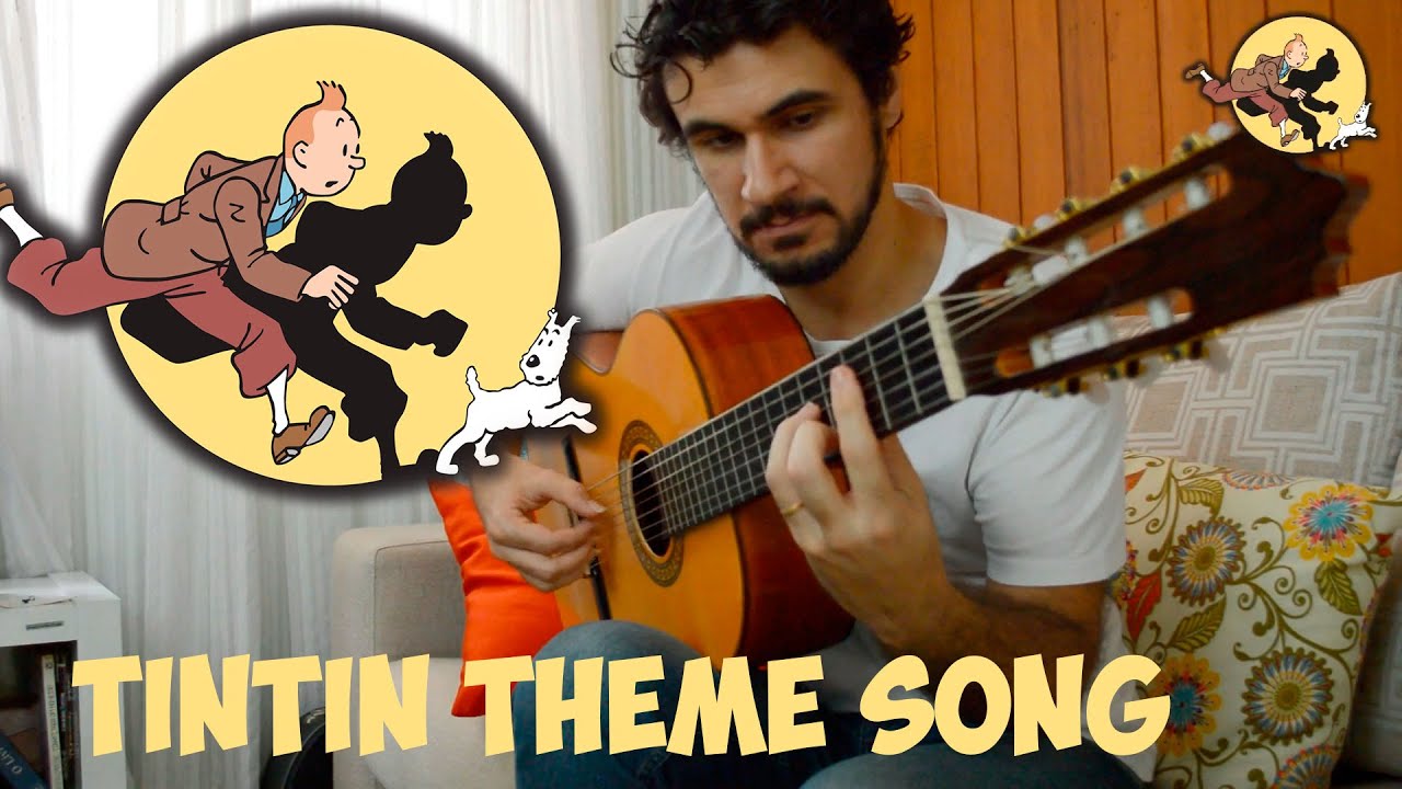 The Adventures of Tintin theme song - Fingerstyle Guitar (Marcos Kaiser) #80