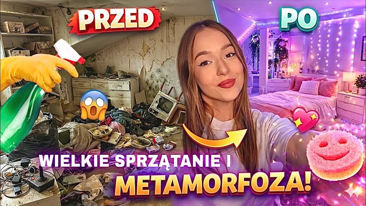 PRZEMIANA MOJEGO POKOJU 😱✨ nowe meble + wielkie sprzątanie 🧽🪑