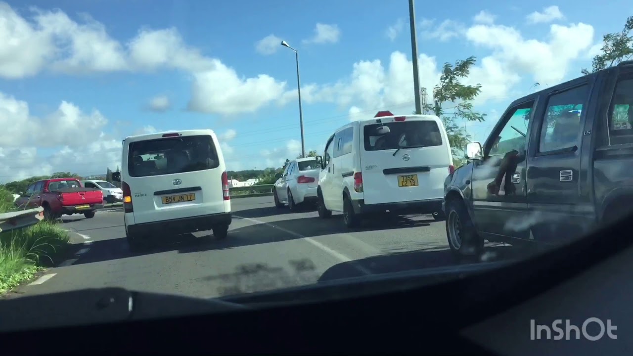 Bagatelle Mall of Mauritius to Verdun Link Road drive thru’ the valley..
