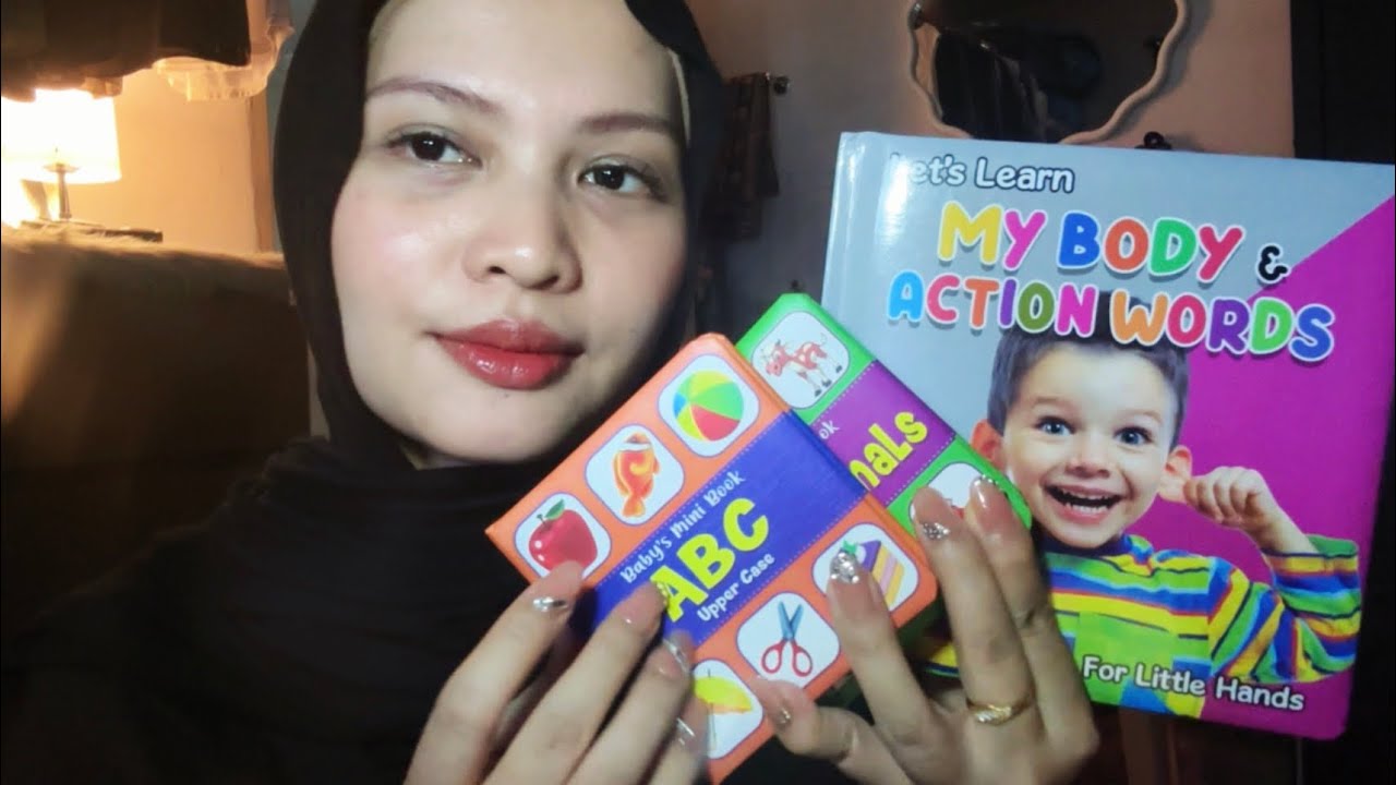 Relaxing ASMR | Learning ABCs + Page & Book Tapping Sounds | Malaysia