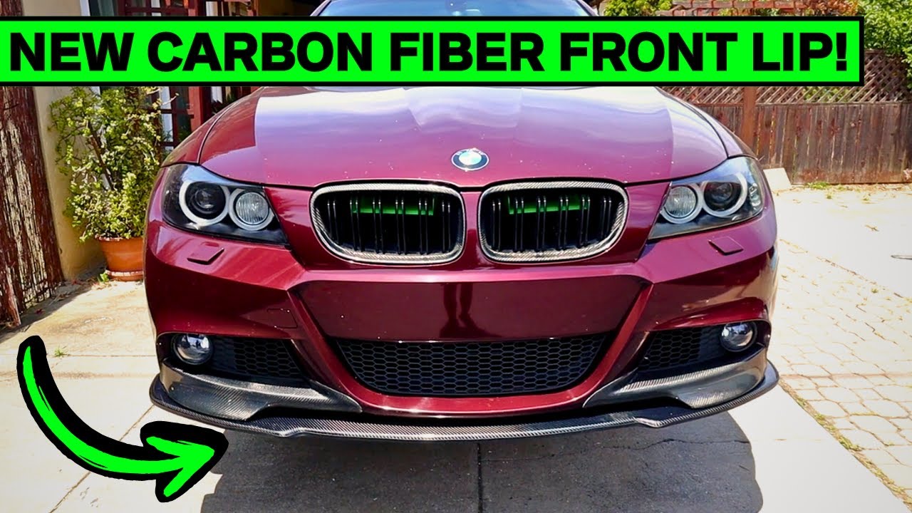NEW Carbon Fiber Front Lip INSTALL & REVIEW! | For BMW E90/E92 3-Series