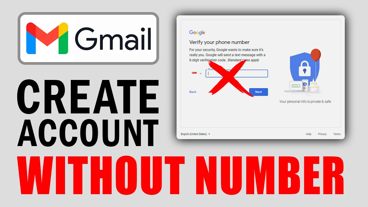 Как создать аккаунт Gmail без номера телефона (2026)