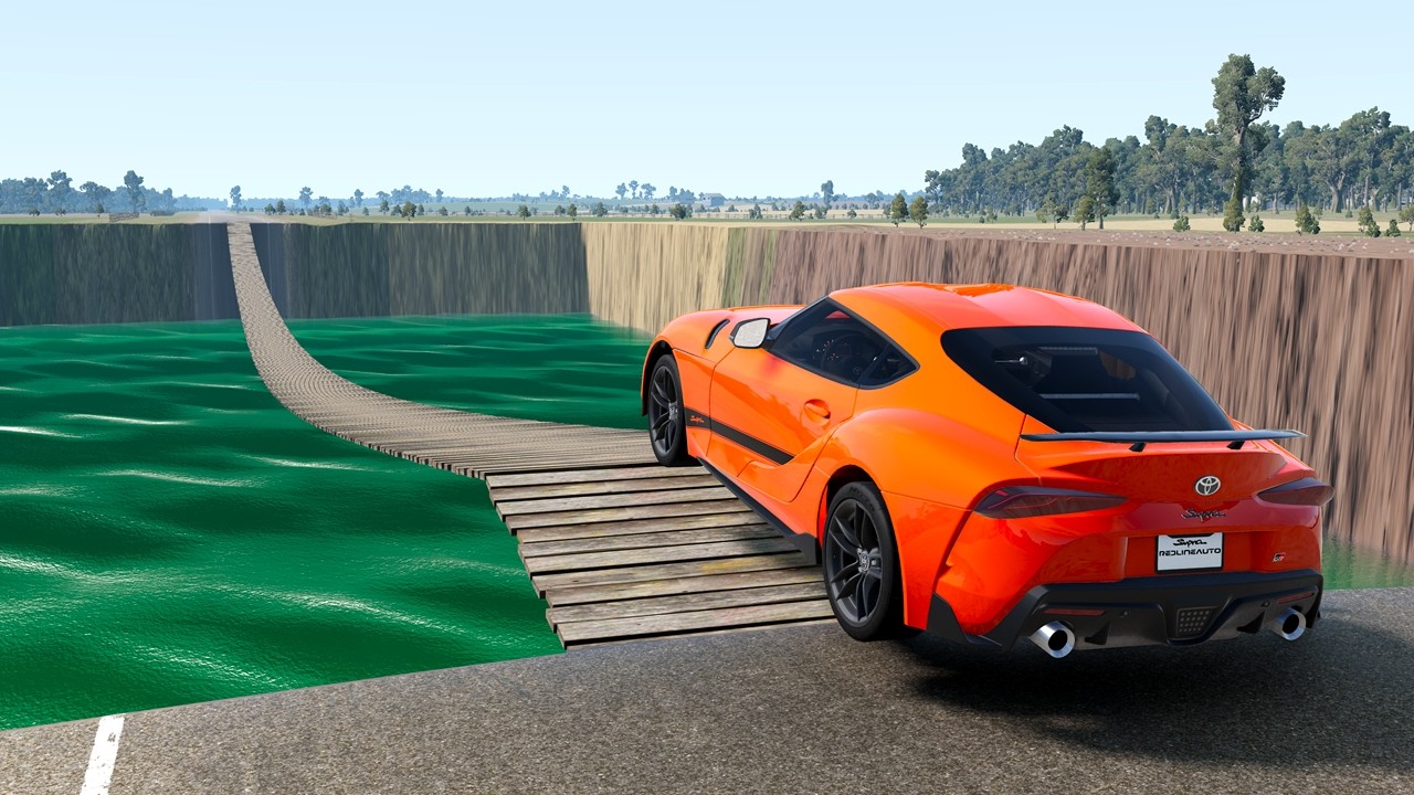 Cars vs Suspension Bridge Challenge #2 - BeamNG Drive!