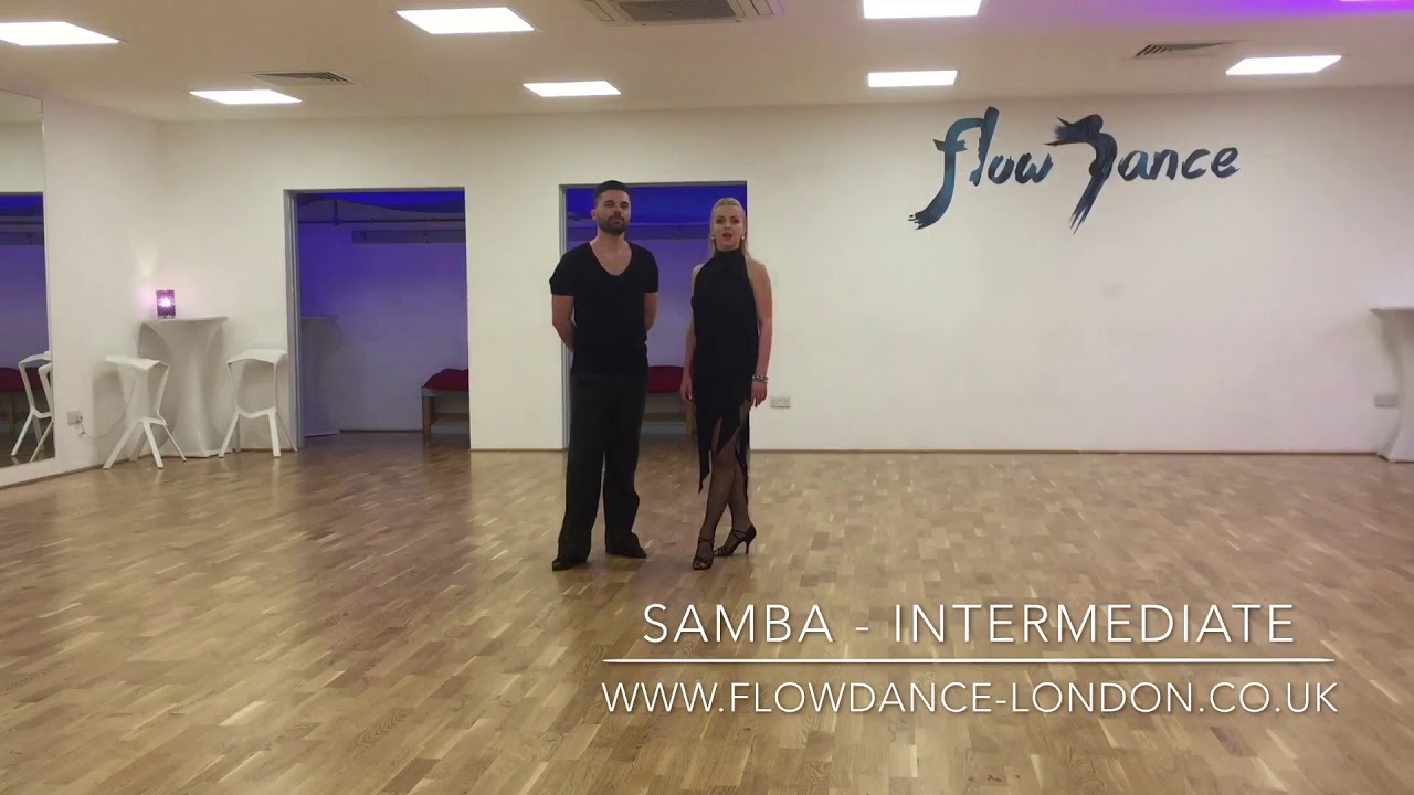 How to dance Basic, Whisk, Volta Spot Turn, Promenade Samba Walks, Rolling off the Arm, Closed Rocks