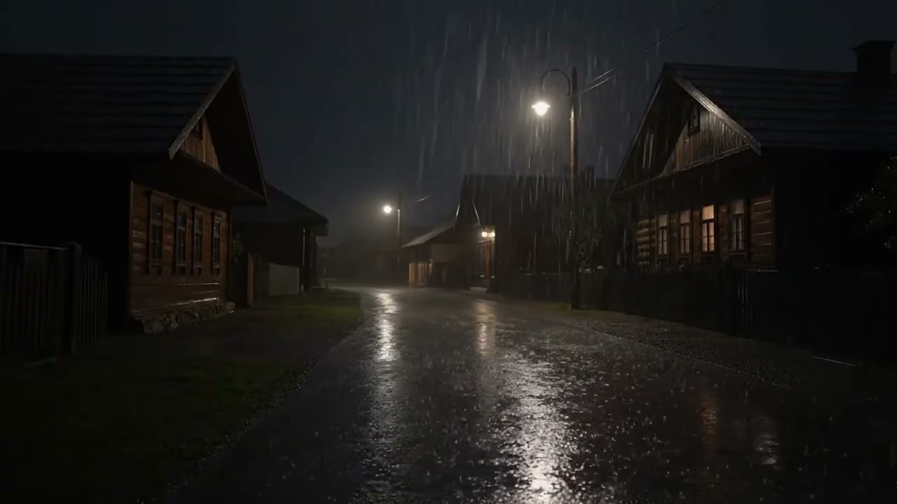 Cozy Village Rain Ambience | Relaxing Sounds for Sleep and Serenity 🌌 eps 30