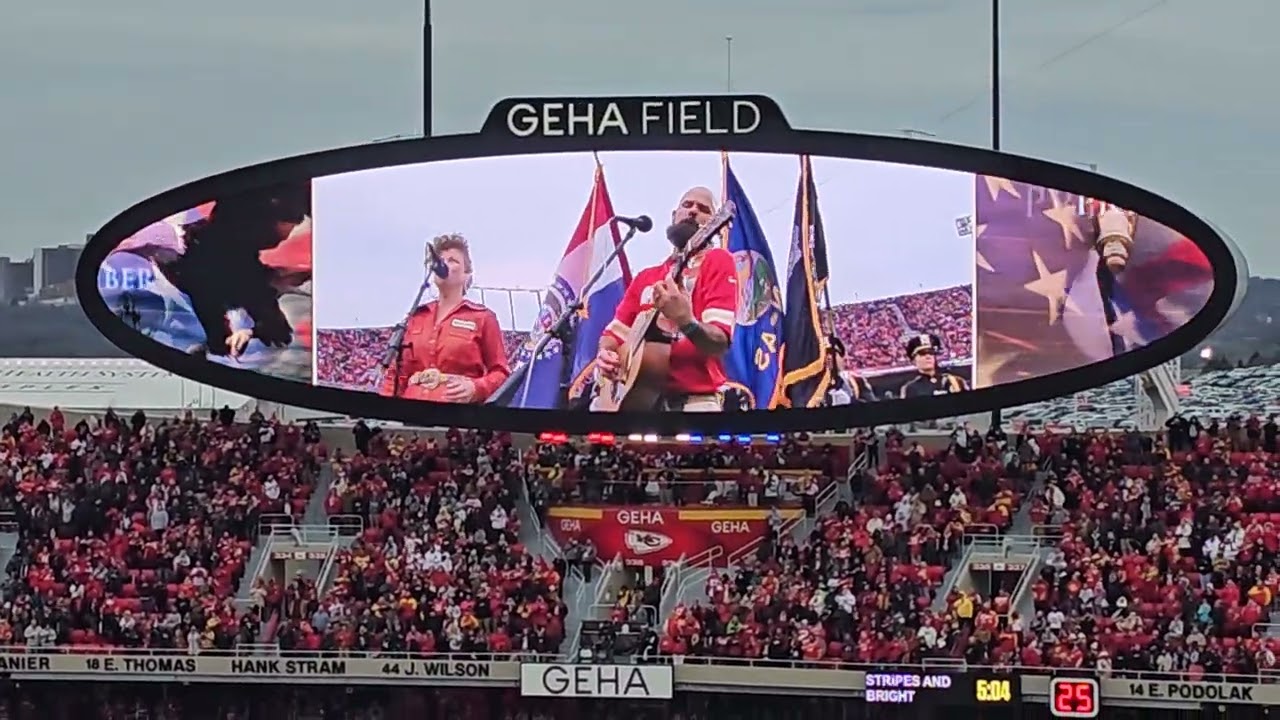 Kansas City Chiefs national Anthem Goldpine 12/31/23 vs Cincinnati Bengals