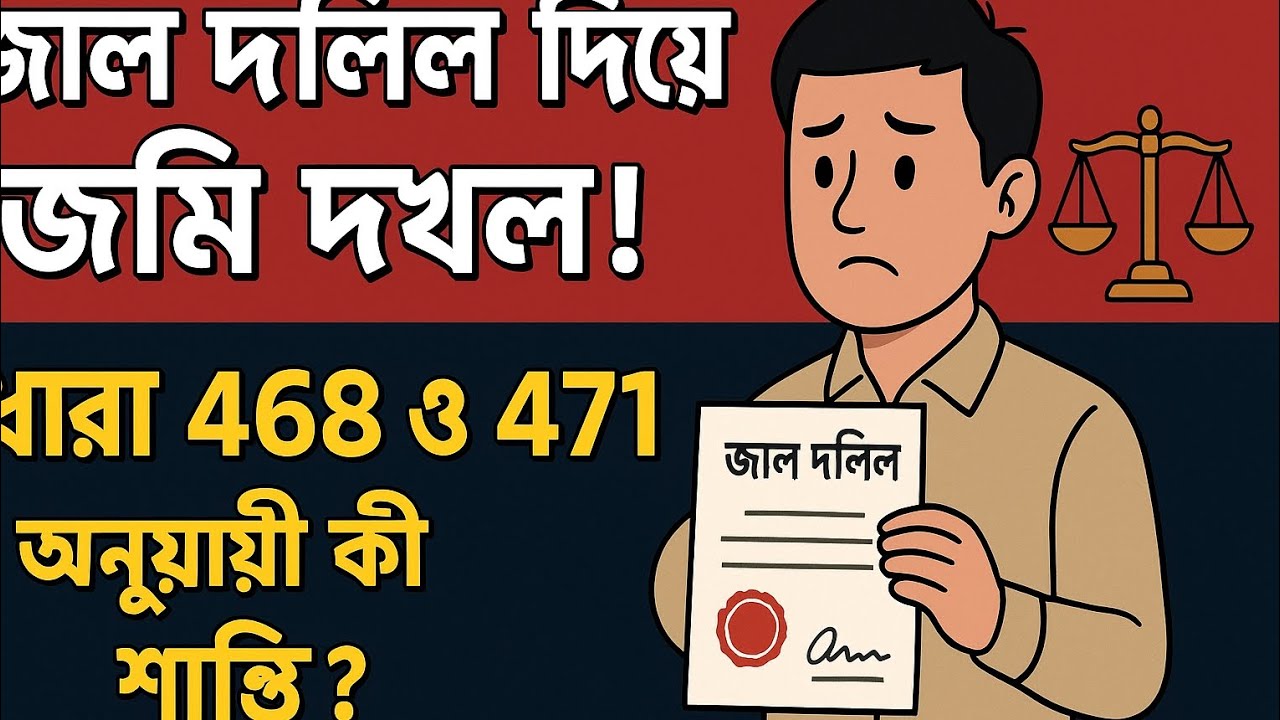 জাল দলিল দিয়ে জমি দখল | ধারা 468 ও 471 IPC | Forgery ও Fake Deed মামলা ব্যাখ্যা | Law Informer BD