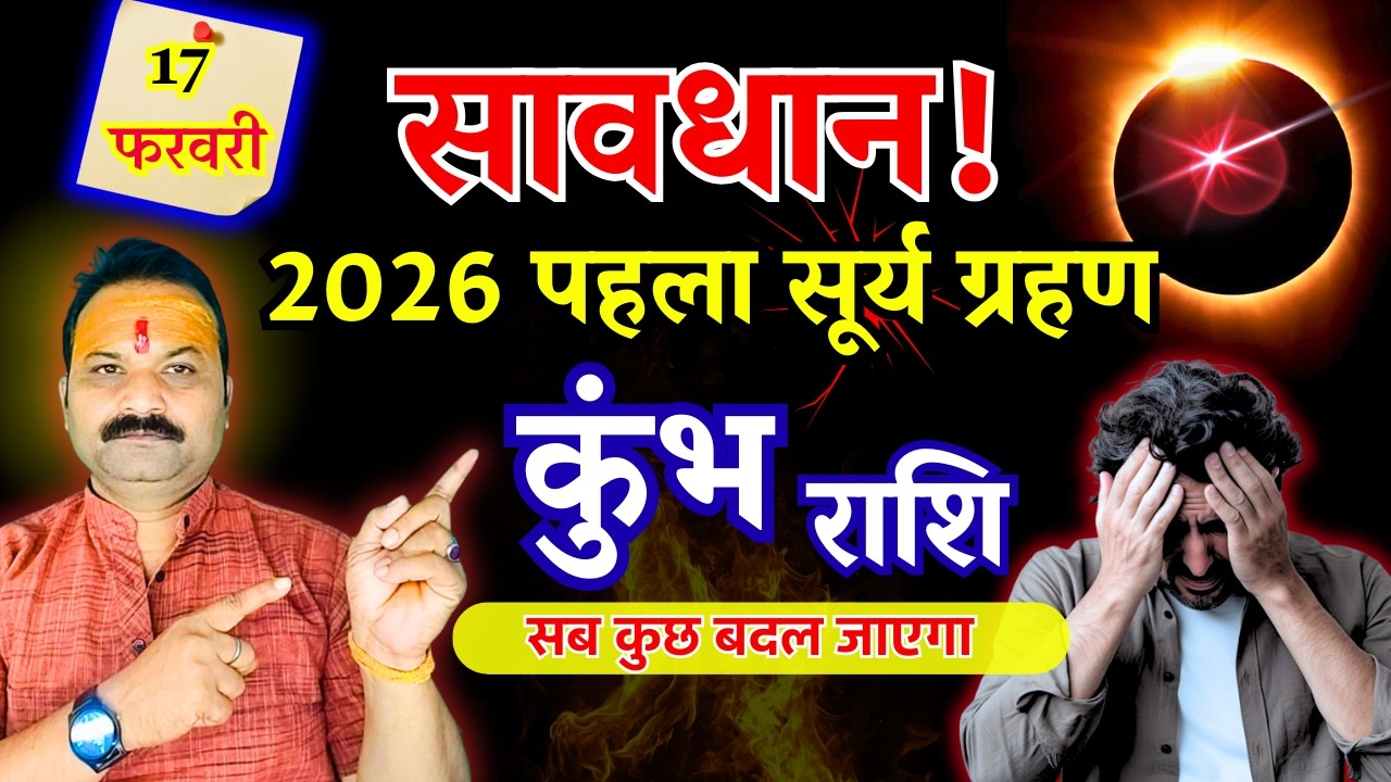 2026 सूर्य ग्रहण कुंभ राशि के लिए खतरा! | Aquarius Horoscope 2026 | Surya Grahan 2026