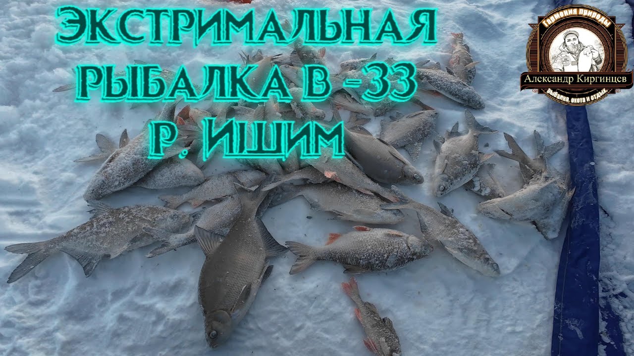Экстримальная рыбалка в -33 на реке Ишим.