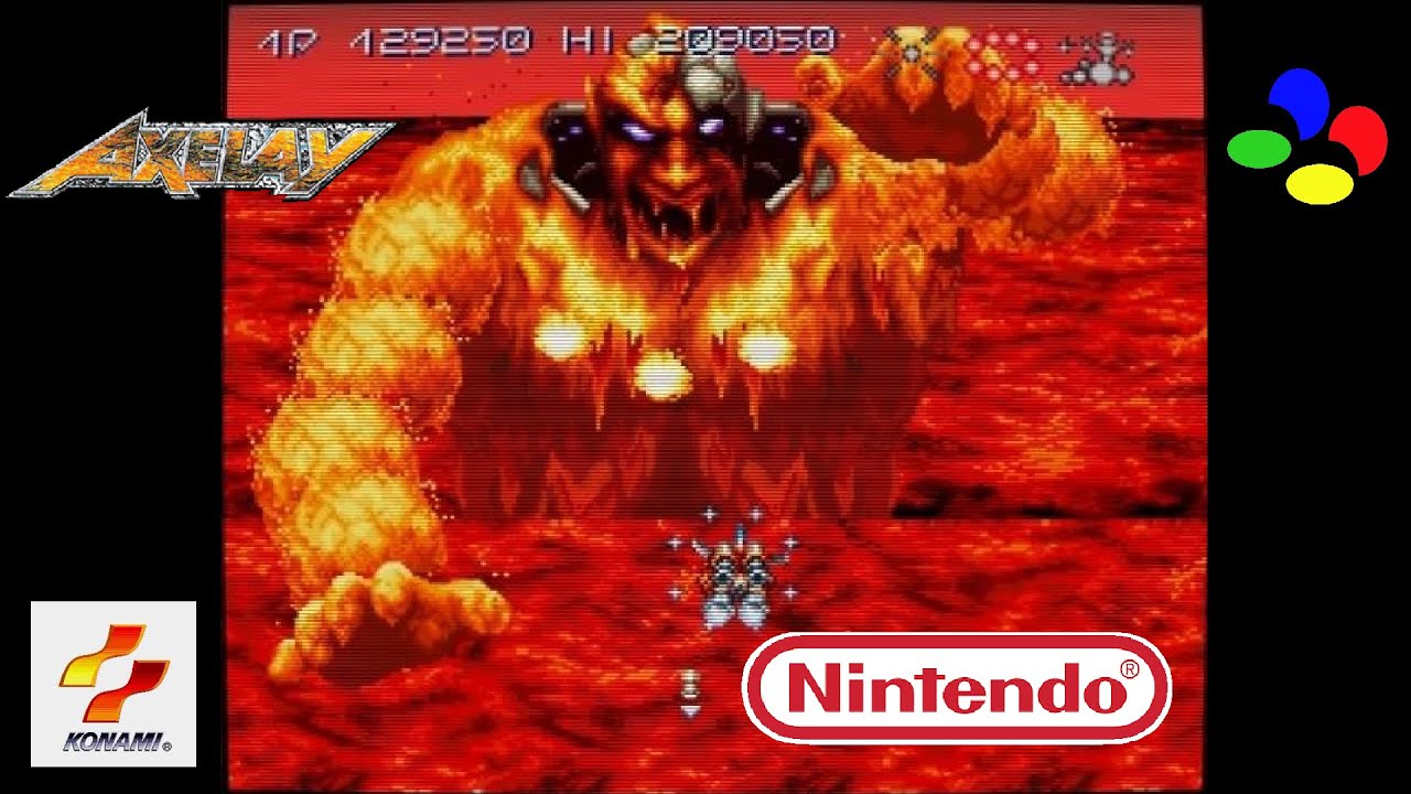 Axelay-Hardest Mode Best Ending with special Graphics-(SNES Playthrough/Speedrun)[No Deaths] Youtube