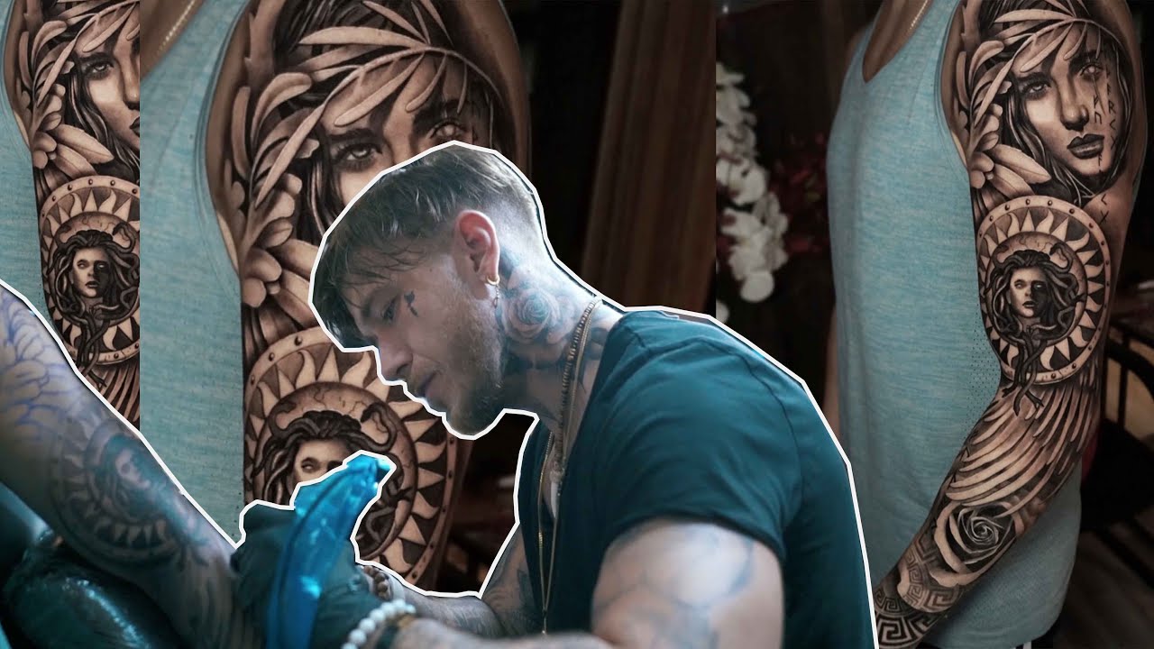54. Athena Greek Goddess Sleeve in Progress, Back to back session, Hawaii trip update @ishineink