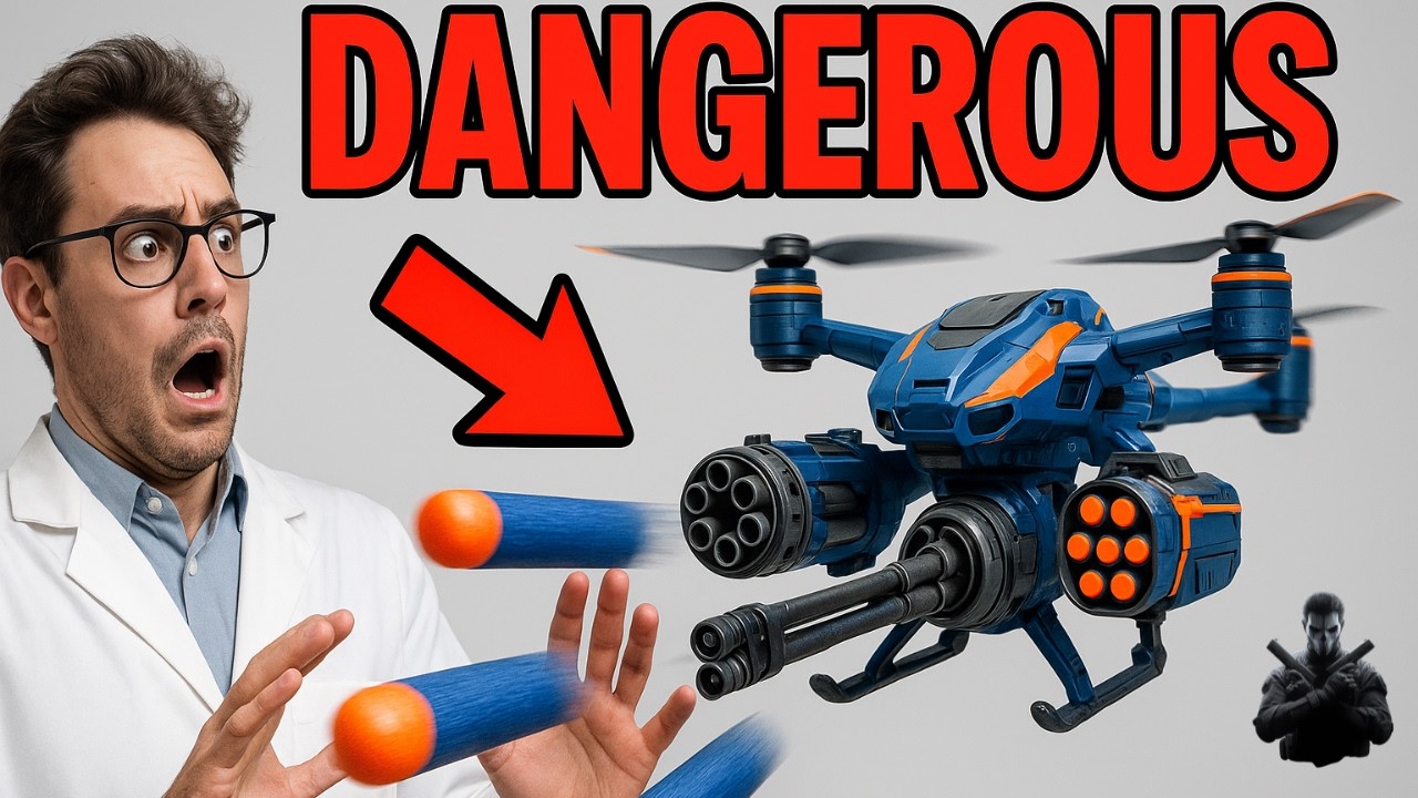 This CRAZY Engineer Made a NERF PREDATOR DRONE