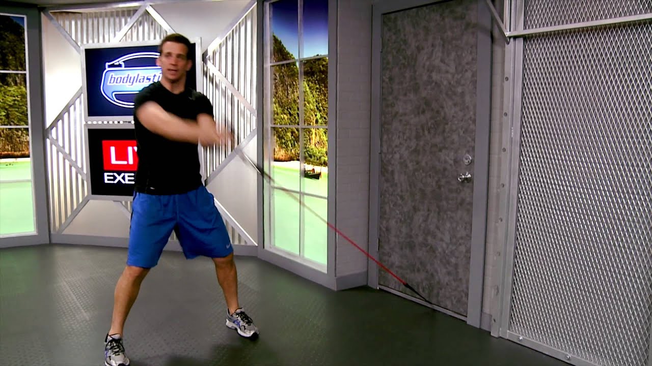 How To Do Low to High Wood Chops With Resistance Bands