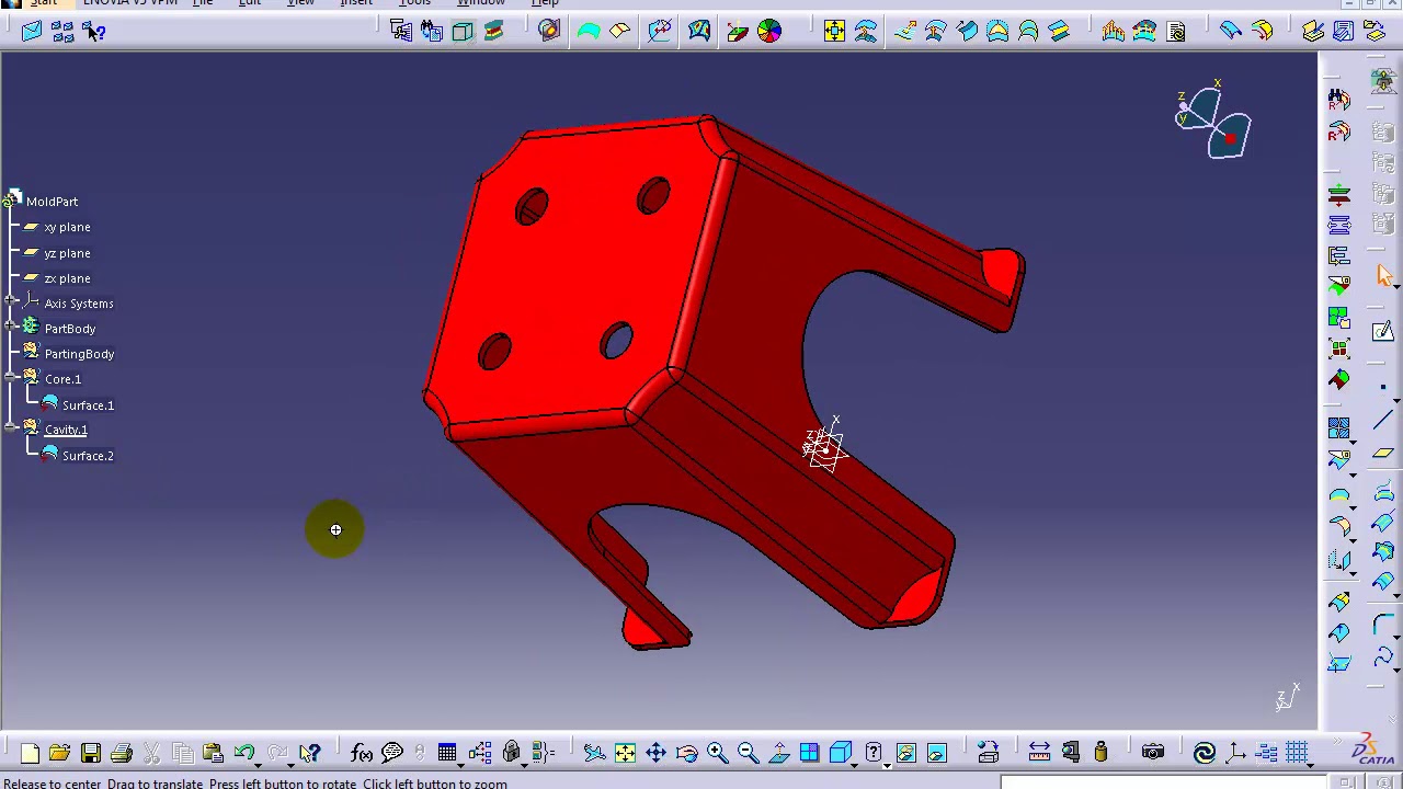 Tách mặt phân khuôn CỰC chi tiết trong CATIA - CATIA V5 tutorial