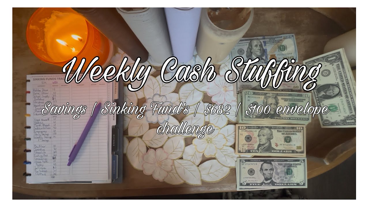 Weekly Cash Stuffing | Savings | $682 | $100 Envelope Challenge