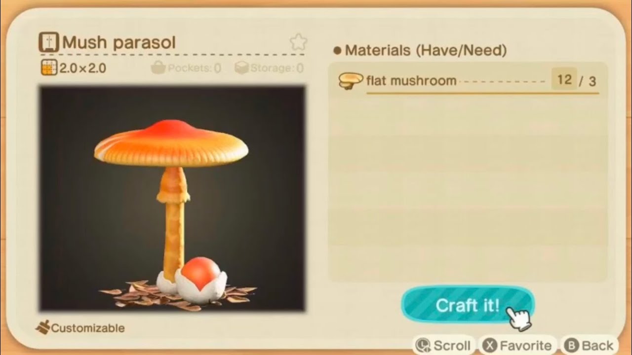 EVERY Mushroom DIY In Animal Crossing: New Horizons