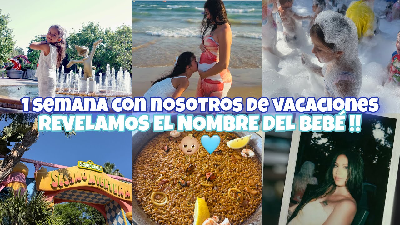 Nombre del bebé!! 👶🏼🩵 Una semana con nosotros de vacaciones en Tarragona 🌴 VLOG 
