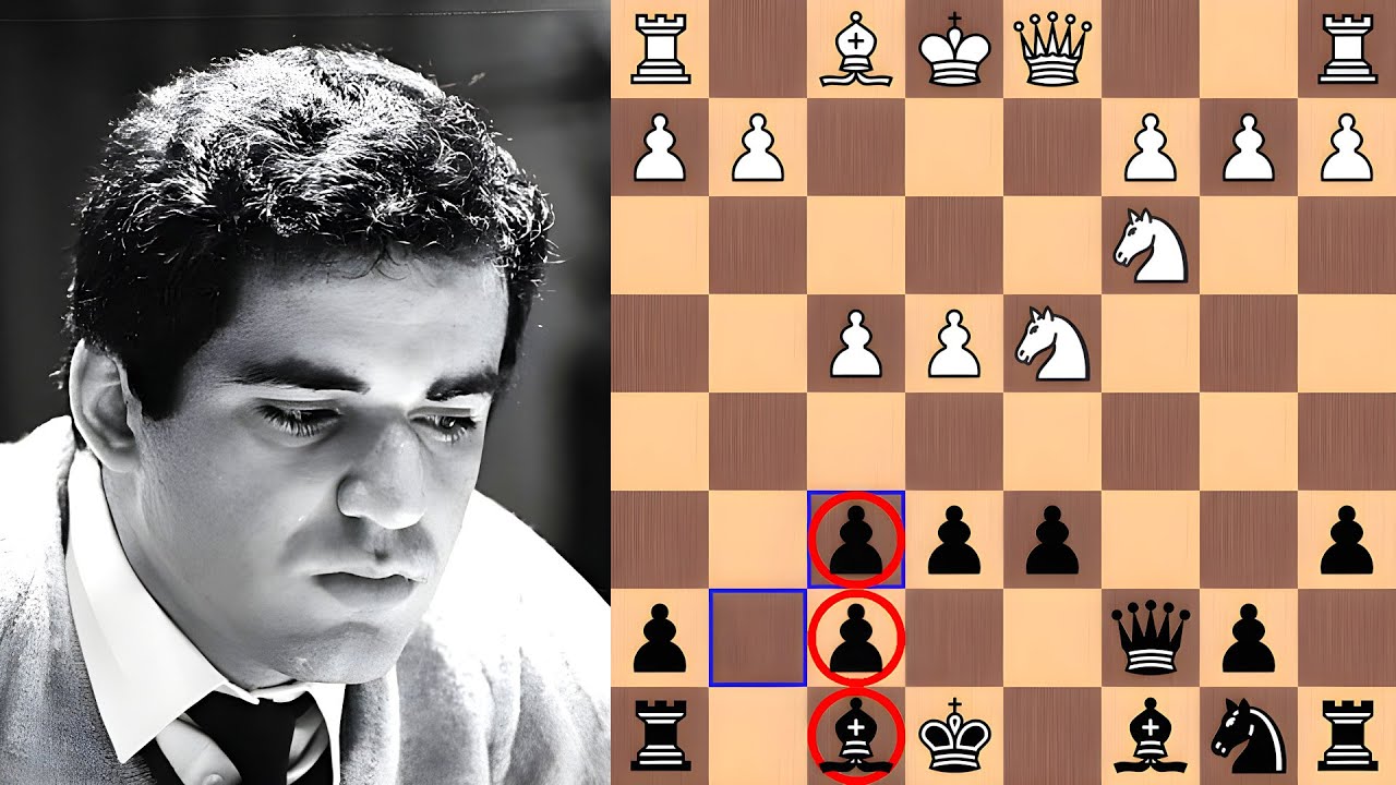 Kasparov is a BEAST with his bishops