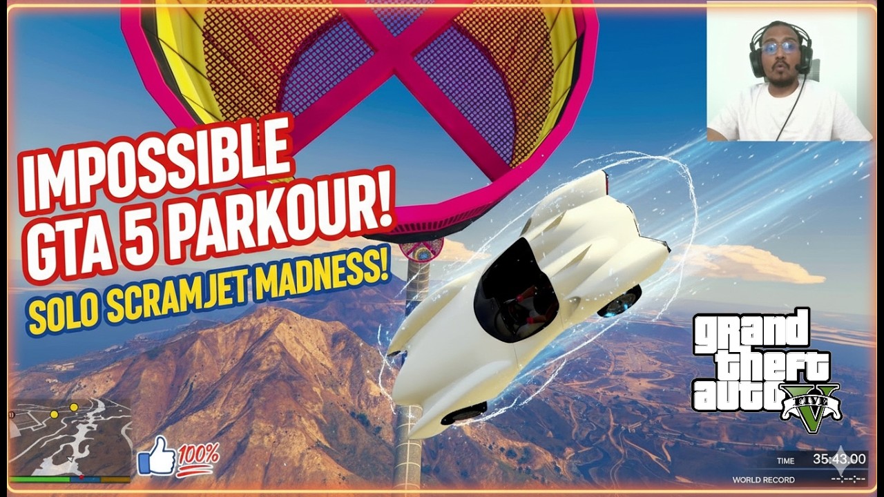 Very Hard GTA 5 Solo Parkour Challenge #5