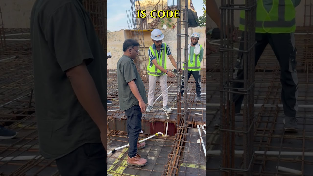 Where is the lapping zone in a column given? | Lapping distance for column | #trending #construction