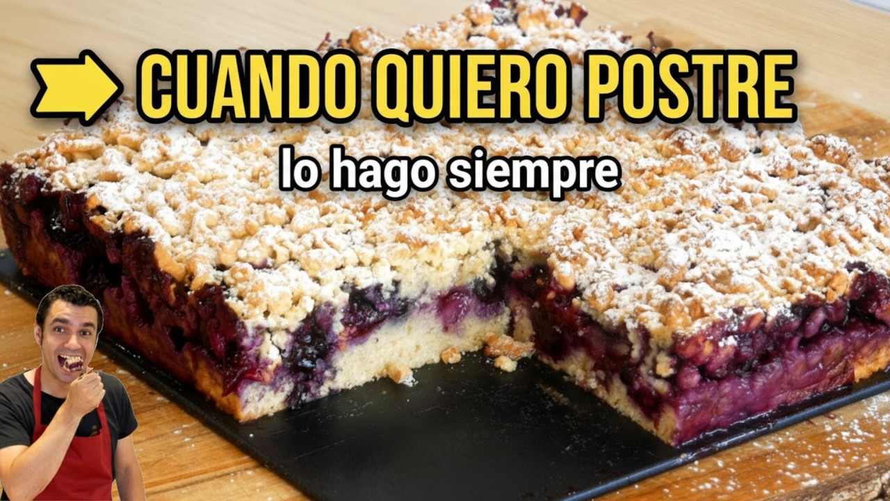 Cuando me apetece un postre siempre hago esta tarta fácil y rápida 🍰