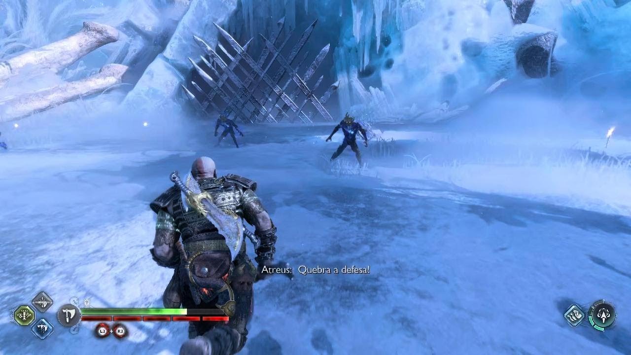 God of War Ragnarök Kratos vs A Guardiã dos Corvos