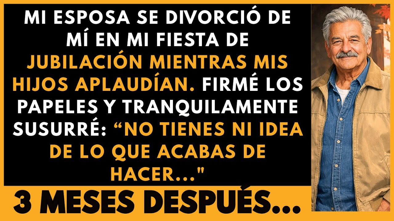 Mi esposa me entregó los papeles del divorcio en mi fiesta de jubilación | Historias de venganza