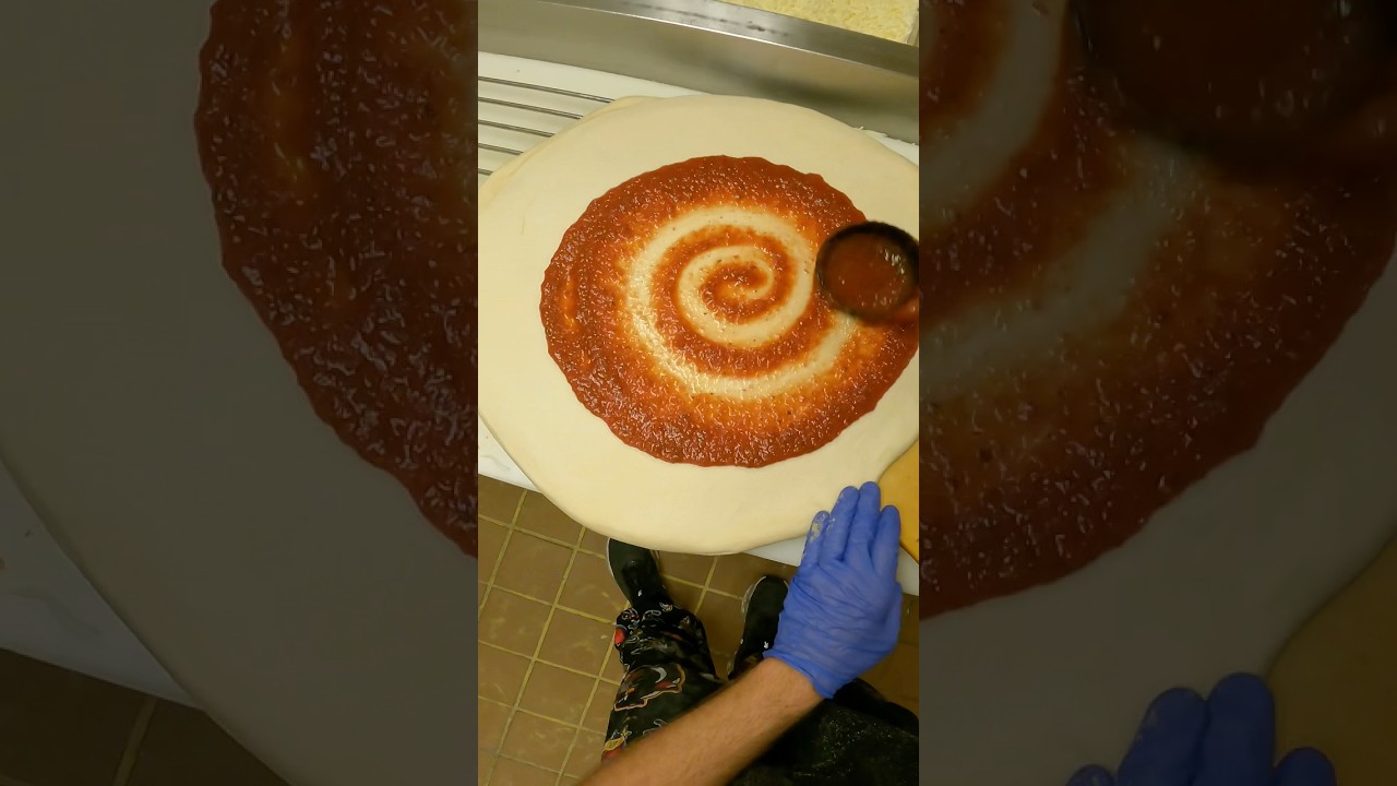 How a Real Pizzeria Makes a Cheese Pizza | Satisfying POV #pizza #food