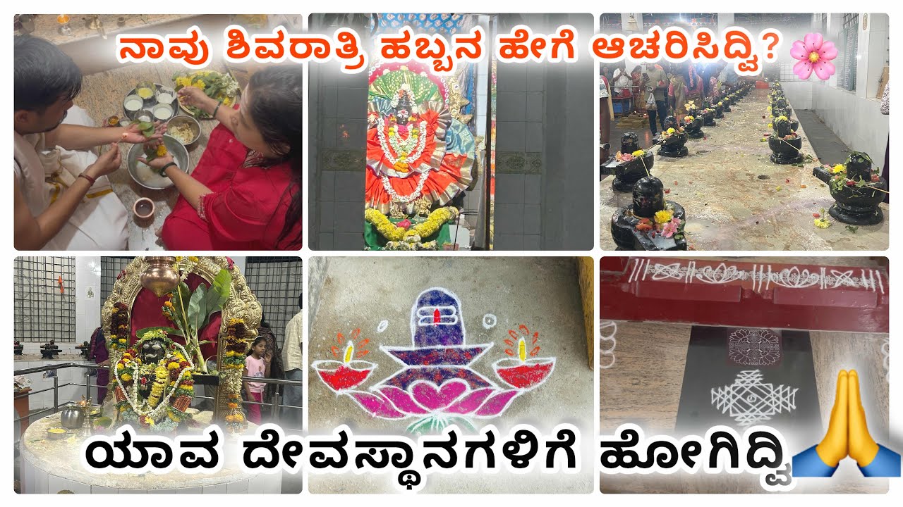 ನಾವು ಶಿವರಾತ್ರಿ ಹಬ್ಬನ ಹೇಗೆ ಆಚರಿಸಿದ್ವಿ?ಯಾವ ದೇವಸ್ಥಾನಗಳಿಗೆ ಹೋಗಿದ್ವಿ?Shivaratri habbada vlog #shivaratri 