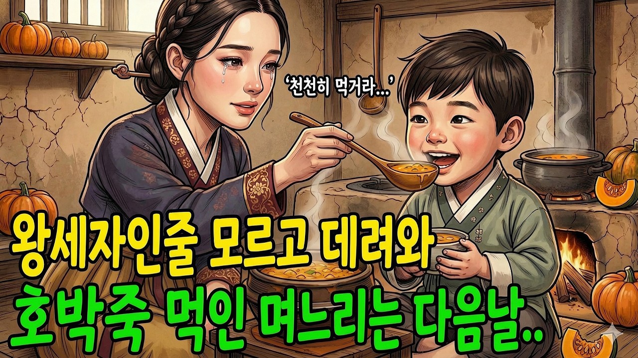 왕세자를 숨겨키운 가난한 며느리, 계피 호박죽 한 그릇에 궁궐 수라간이 뒤집어지는데.. 야담|만담|전설|옛날이야기|사연