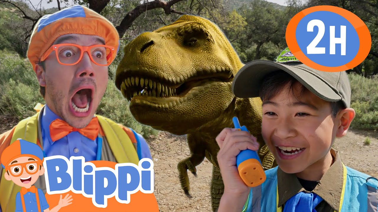 Do the Dino Dance with Blippi & Asher! | Blippi Educational Videos & T-Rex Ranch Dinosaur Videos