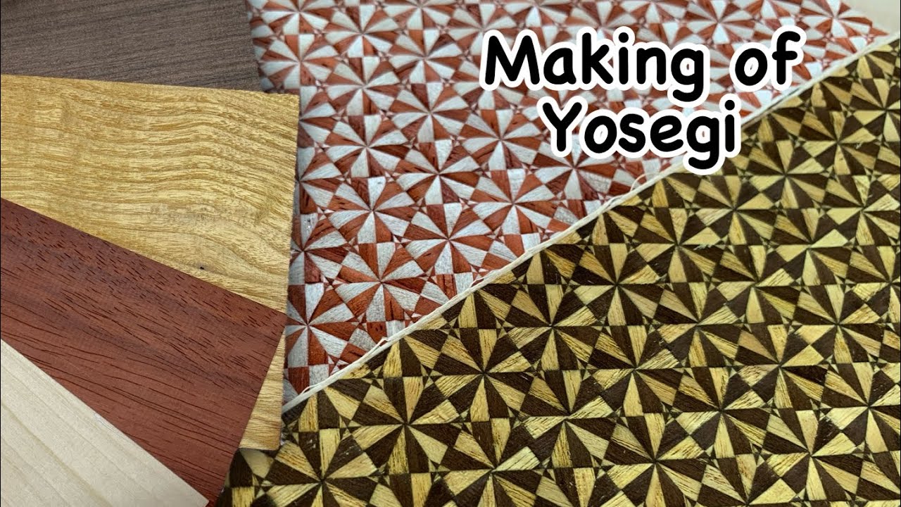 花手毬模様　寄木製作　Making of Yosegi Original pattern