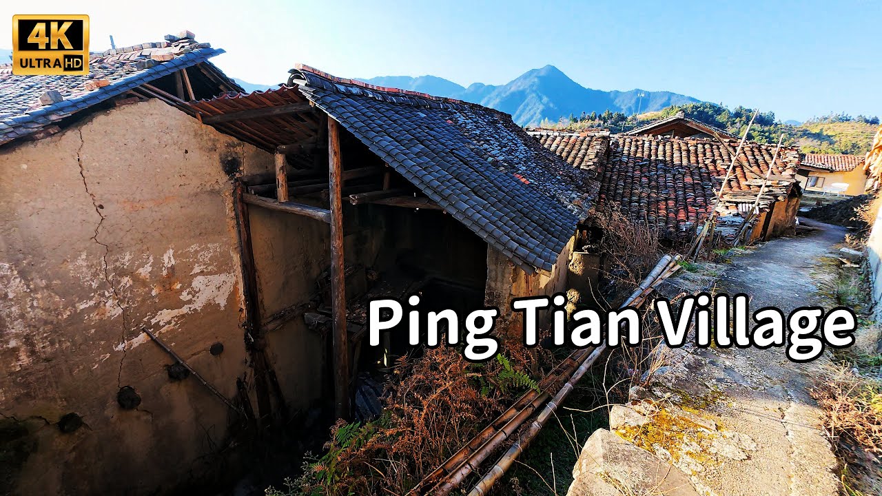 Walking Through a Vanishing Mountain Village in China | Pitian Village|浙江平田村徒步|一个被农家乐救活的村庄