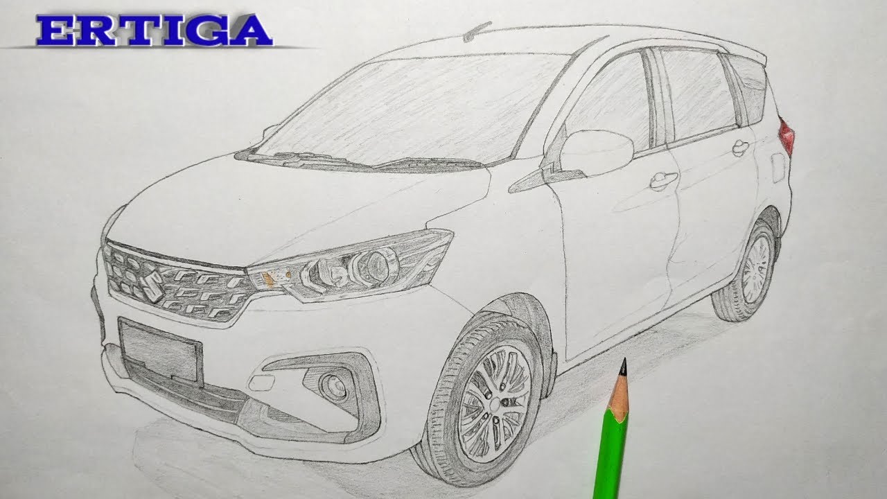 How To Draw || New  Maruti Suzuki Ertiga ||  Maruti Suzuki Ertiga Drawing  ||  Car Drawing