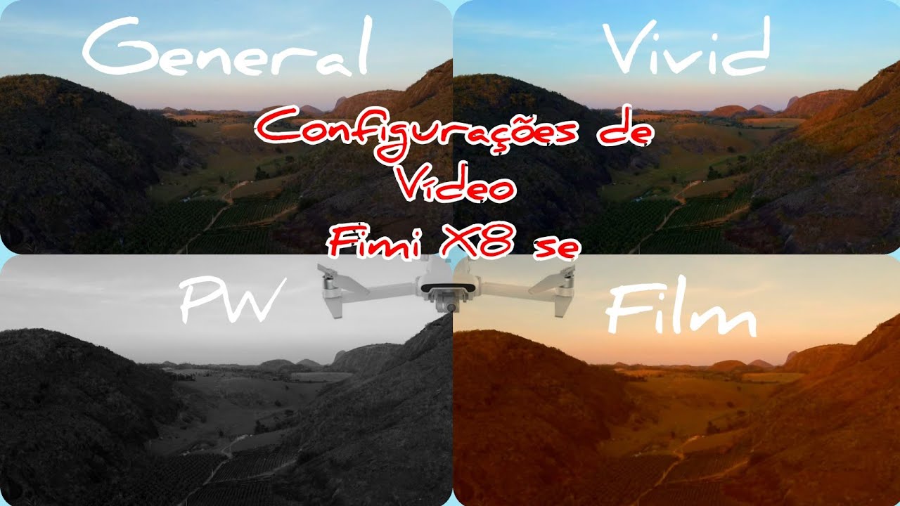 Configurações de video que uso no Fimi X8