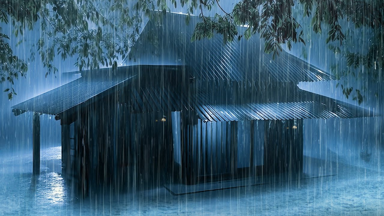 Fall Easily to Deep Sleep with Pouring Rain & Rumbling Thunder | Rain Storm on TinTop